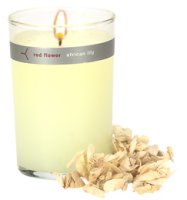 Red Flower African Lily candle