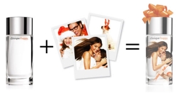 Clinique Happy fragrance in personalized photo bottle