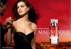 Lancome Magnifique fragrance for women, Anne Hathaway ad
