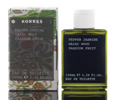 Korres Pepper, Jasmine, Gaiac wood oil, Passion fruit perfume
