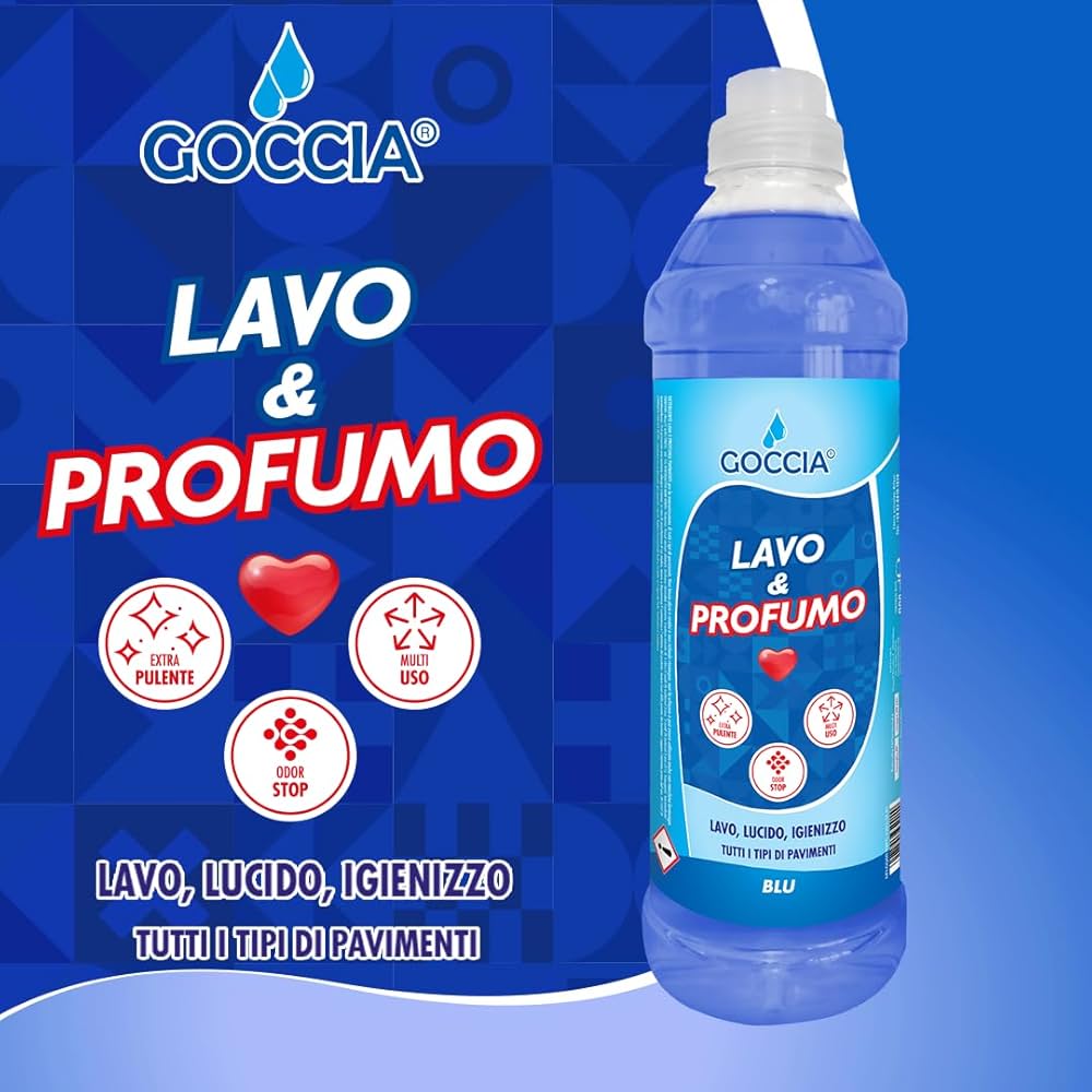 Detergente Pavimenti - Goccia - Lavo & Profumo - 900ml - Varie Fragranze