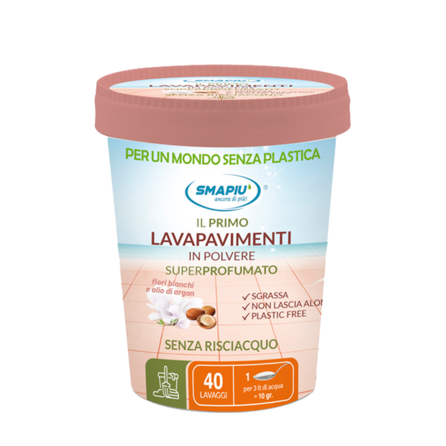 Lavapavimenti in Polvere - Smapiù - 40 LAV - Varie Fragranze