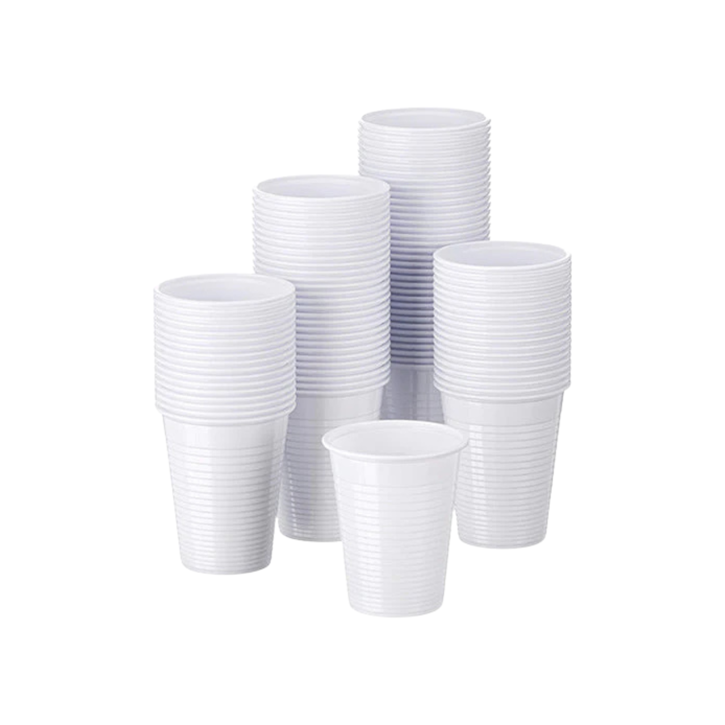 Bicchieri plastica bianchi - 100 pz