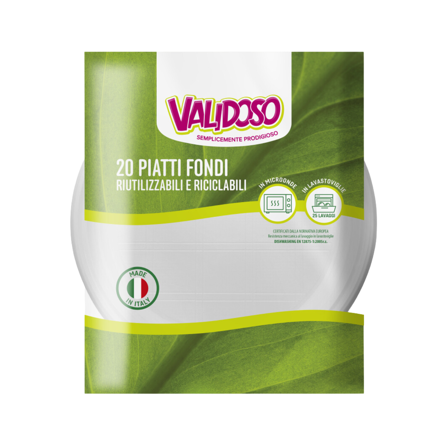 Piatti Riutilizzabili - 20PZ - Piani/Fondi