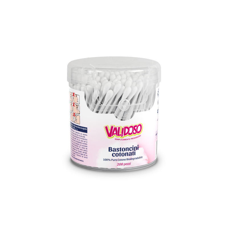 Bastoncini Cotonati Biodegradabili - Validoso - 200pz