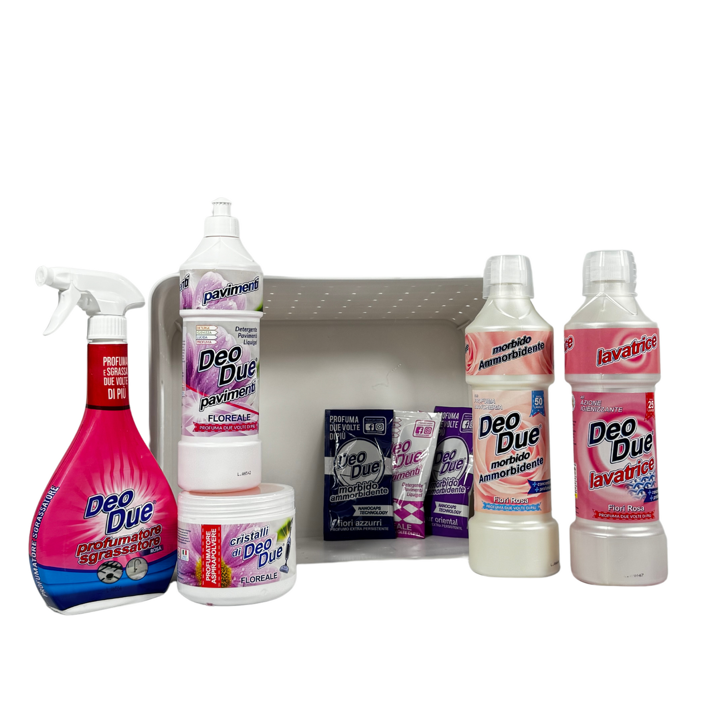 Cesto Regalo Prodotti Deo Due - Fiori Rosa