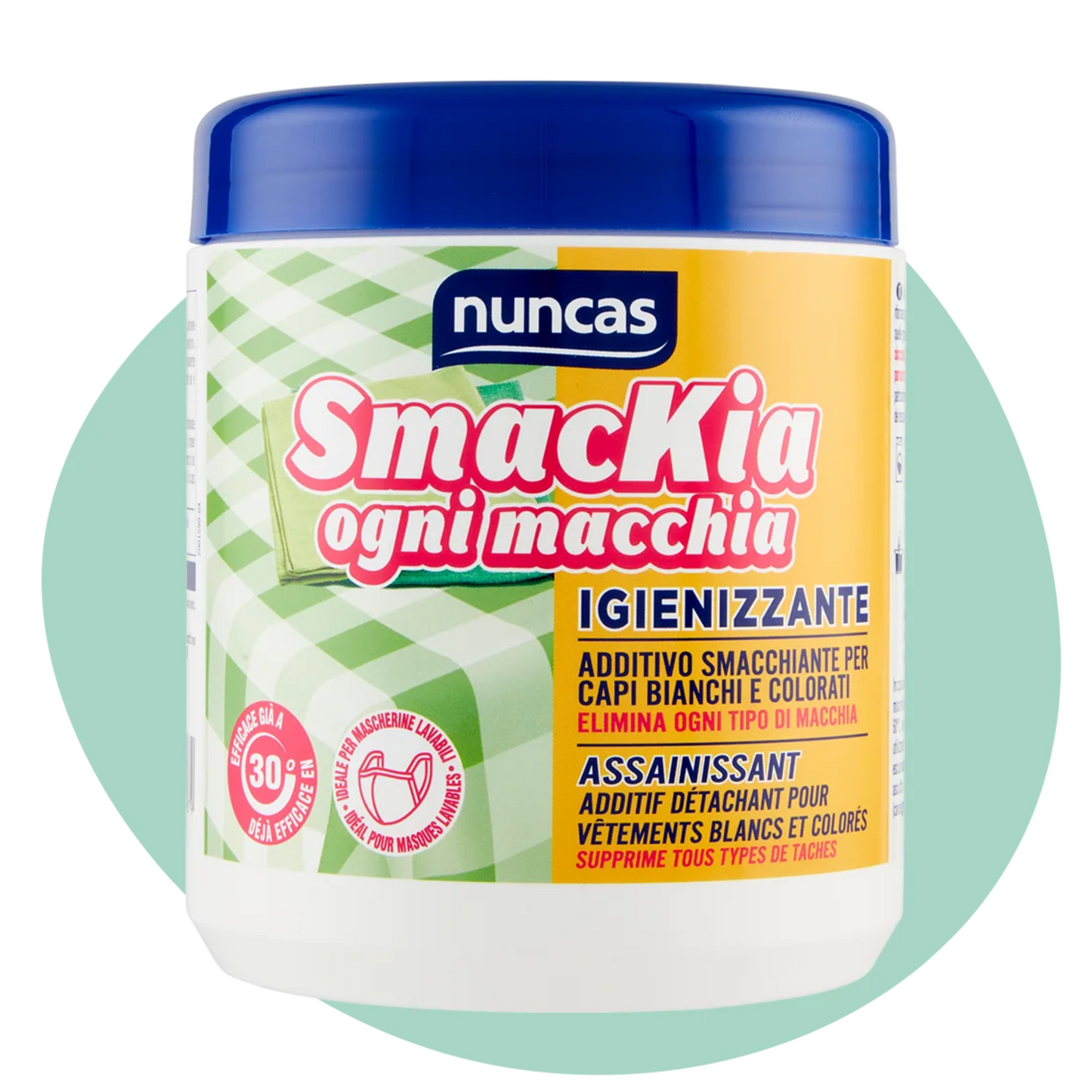 Additivo Igienizzante Smacchiante Bianchi e Colorati - Nuncas - 600g