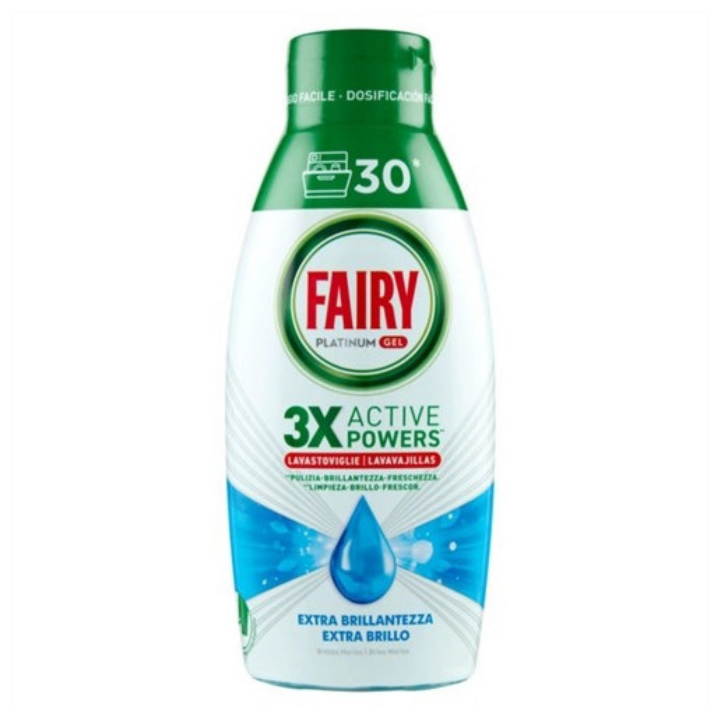 Gel Lavastoviglie - Fairy Platinum 3X Active Powers - Varie Azioni - 600ml