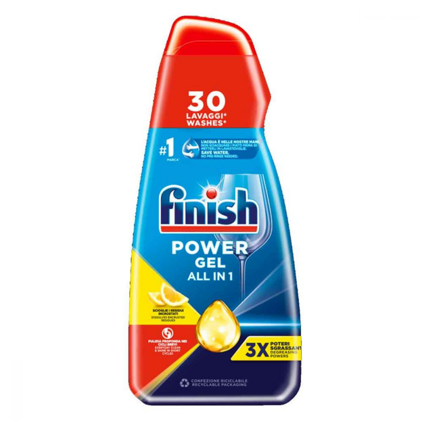 Gel Lavastoviglie - Finish Power Gel All in 1 - Varie Fragranze - 600ml - 30 lav