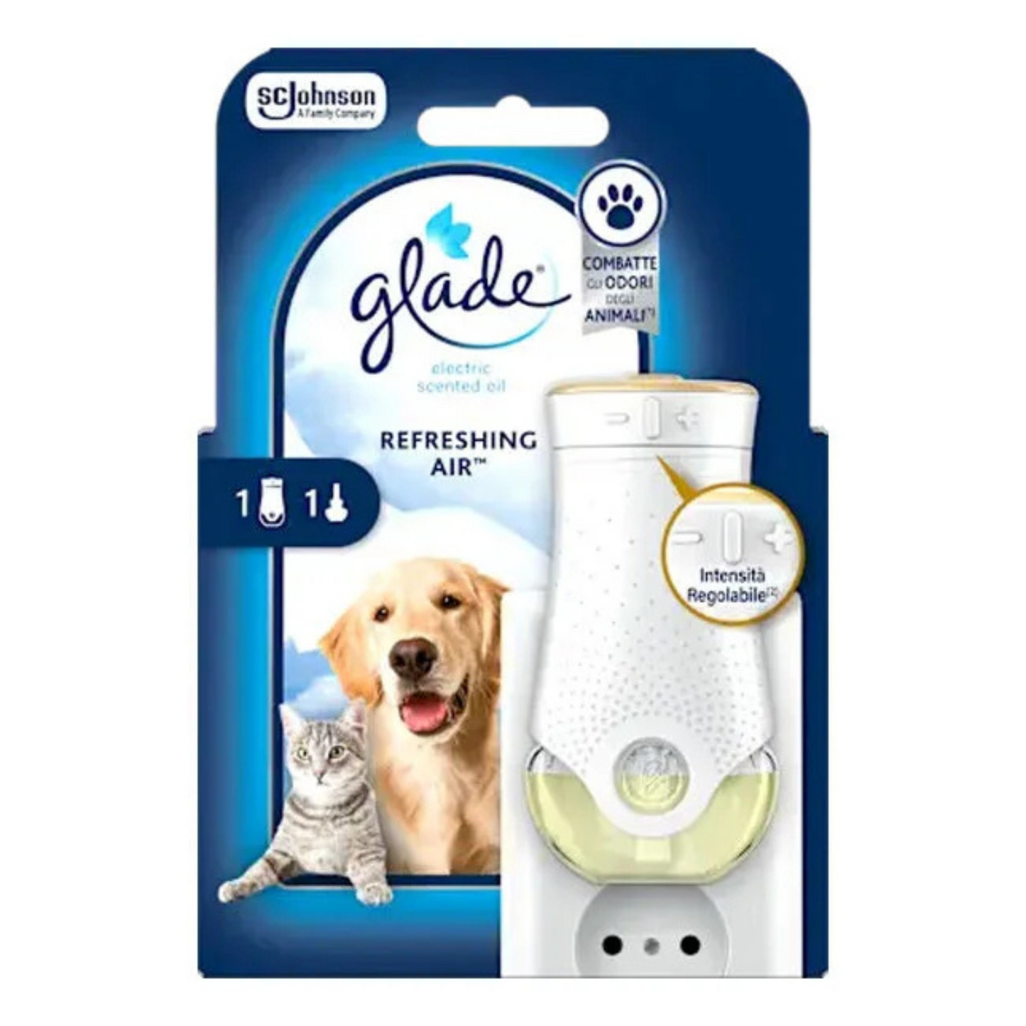 Deodorante Ambiente Elettrico + Spina - Glade - Refreshing Air Pet - 20ml