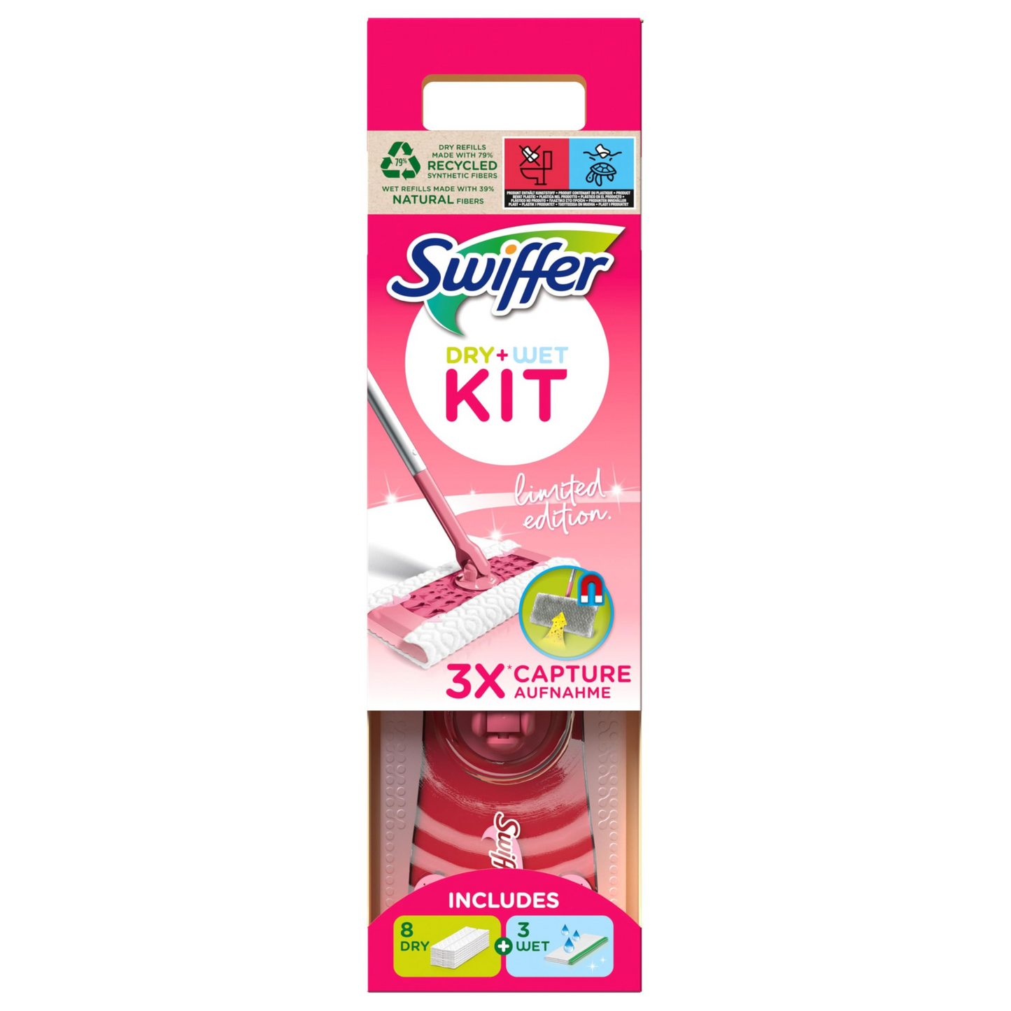 Kit Swiffer Rosa (Scopa+11 panni) Limited Edition