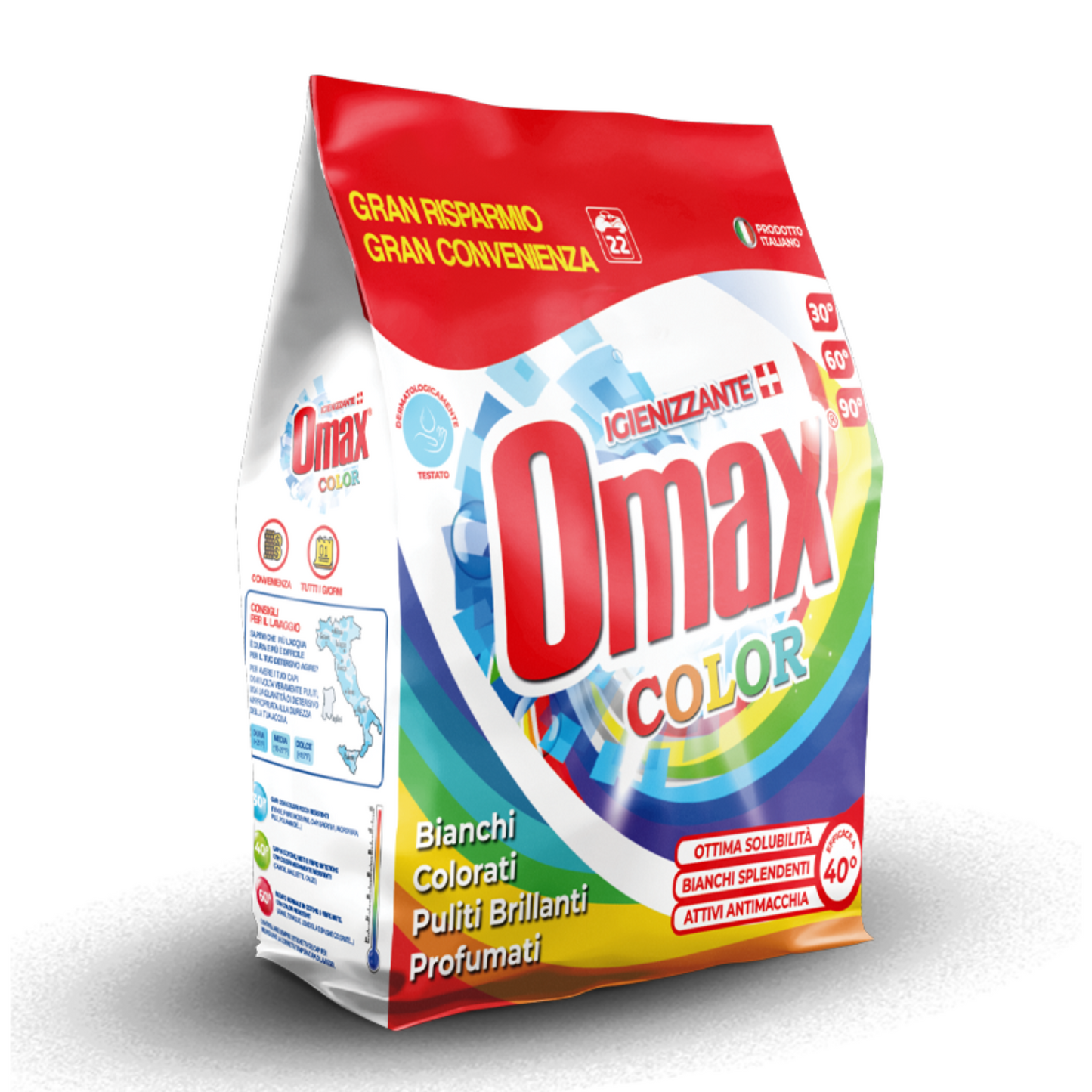 Detersivo in Polvere Igienizzante - Omax - 22mis. - Varie Profumazioni