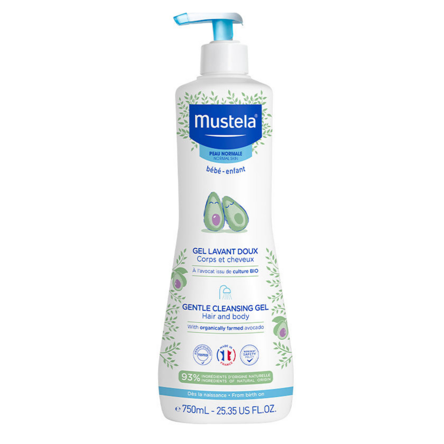 Gel Detergente Delicato Corpo e Capelli - Mustela - 750ml