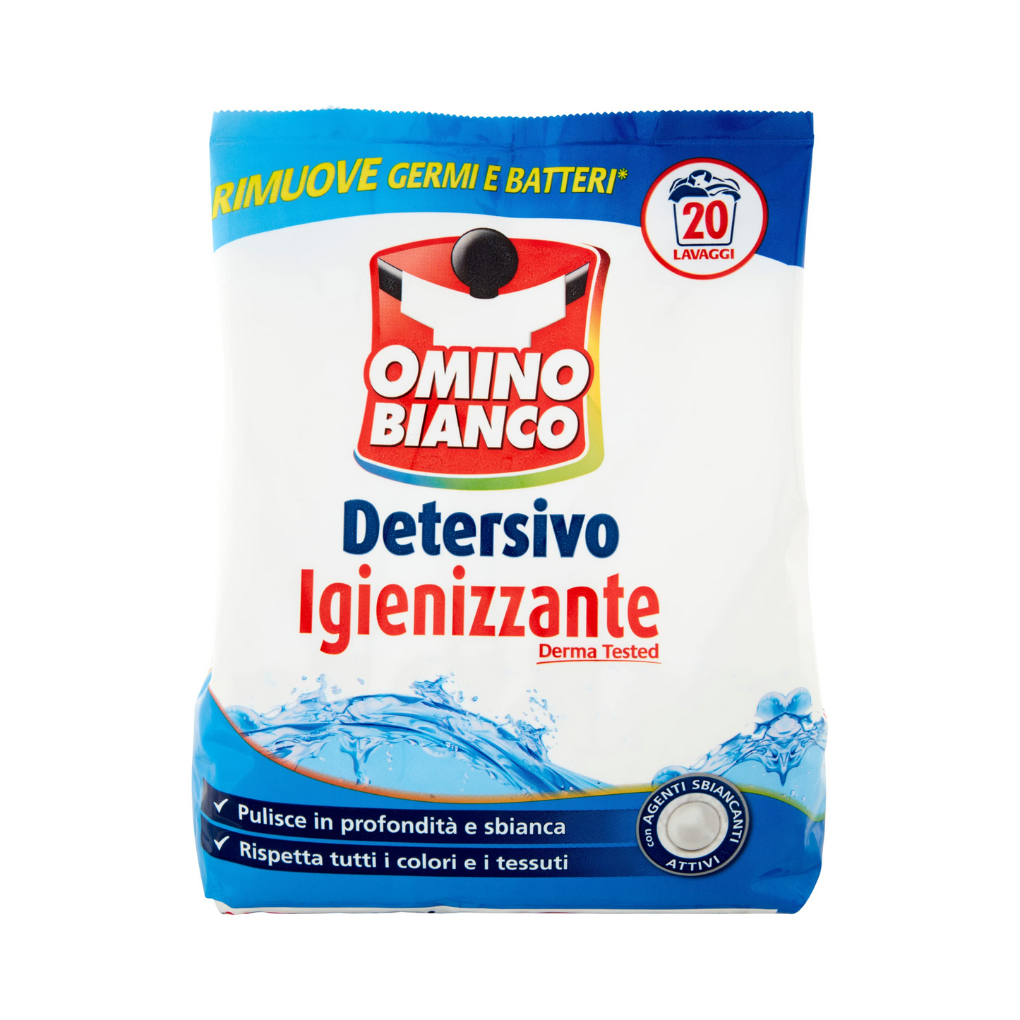 Detersivo Polvere Igienizzante - Omino Bianco - 20lav - 1,1kg