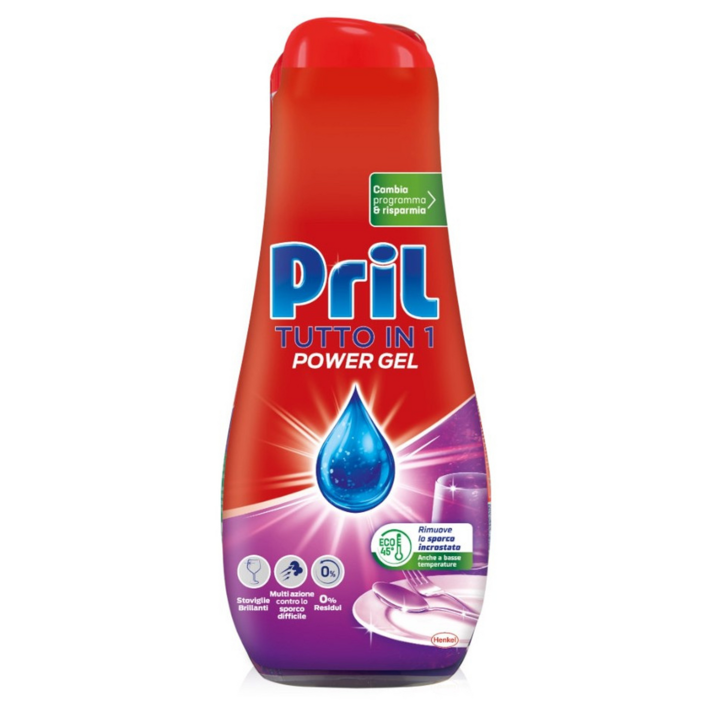 Gel Lavastoviglie - Pril Power Gel - Tutto in 1 - 35 lav - 630ml - Varie Fragranze