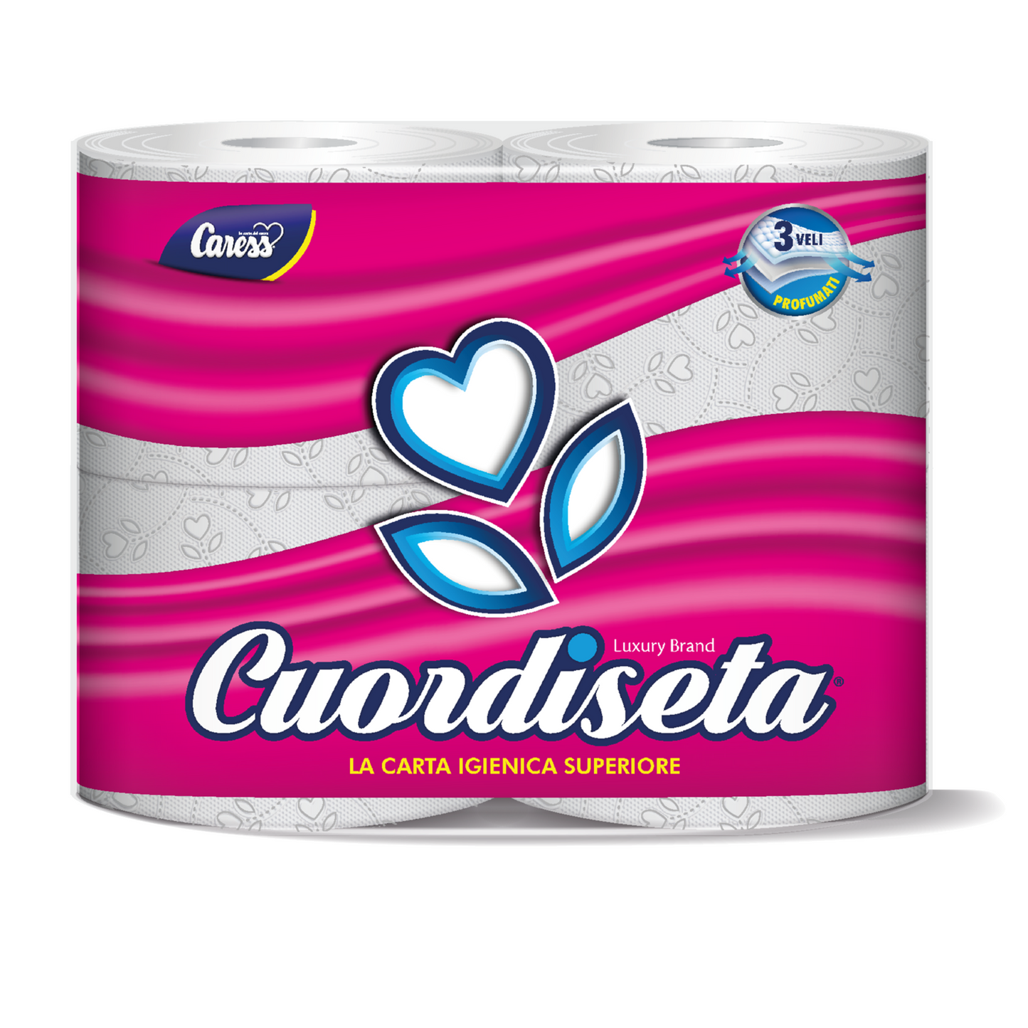 Carta Igienica - Caress - x4 - Cuor di Seta - 3veli