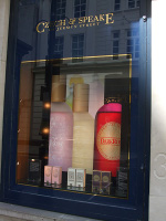 Detail, store window, Czech & Speake in London
