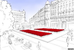 Kenzo poppies in Lyon