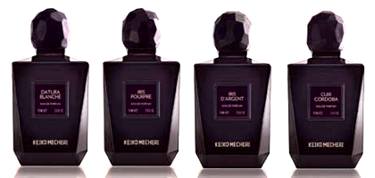 Keiko Mecheri Cuir Cordoba, Datura Blanche, Iris Pourpre and Iris d'Argent