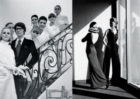 Yves Saint Laurent with models