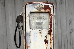 Antique gas pump