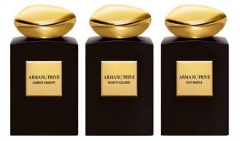 Ambre Orient, Rose d'Arabie and Oud Royal perfumes, Giorgio Armani