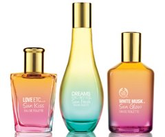The Body Shop Love Etc...Sun Kiss, Dreams Unlimited Sun Fresh and White Musk Sun Glow