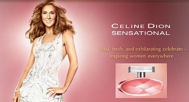 Celine Dion Sensational fragrance advert