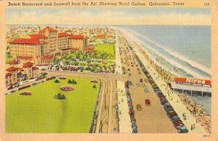 Vintage postcard of Galveston, Texas