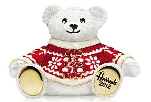 Harrods bear with Estee Lauder Beautiful solid perfume