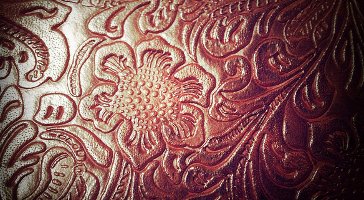 Embossed leather