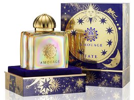 Amouage Fate Woman, bottle and box