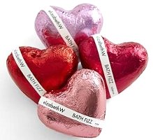Elizabeth W heart-shaped bath fizzes