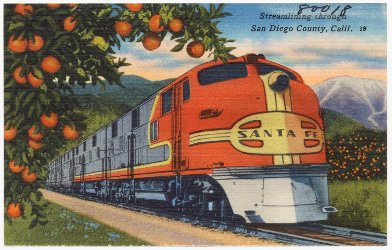 Steaming through San Diego County, Calif