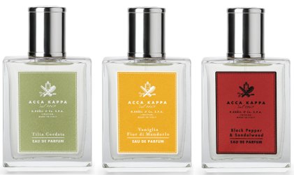 Acca Kappa Tilia Cordata, Vaniglia Fior di Mandorlo and Black Pepper & Sandalwood