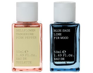 Korres Bellflower, Tangerine & Pink Pepper for Women and Blue Sage, Lime & Fir Wood for Men