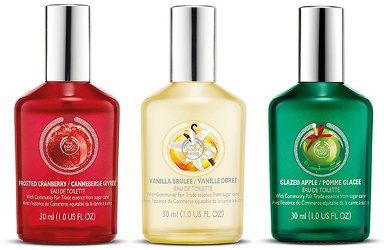 The Body Shop Frosted Cranberry, Vanilla Brulee & Glazed Apple 