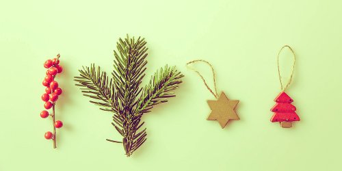 christmas holly fir tree decoration