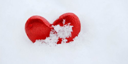 heart in snow