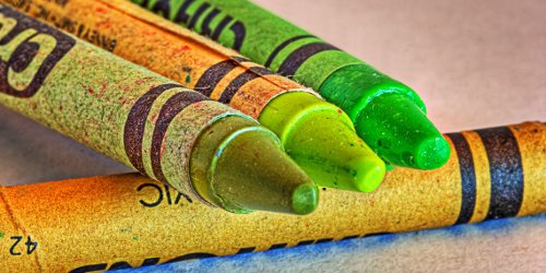 green crayons
