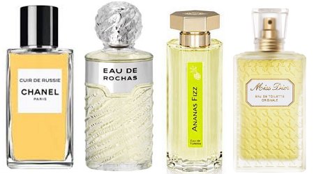 Chanel Cuir de Russie, Eau de Rochas, Ananas Fizz and Miss Dior