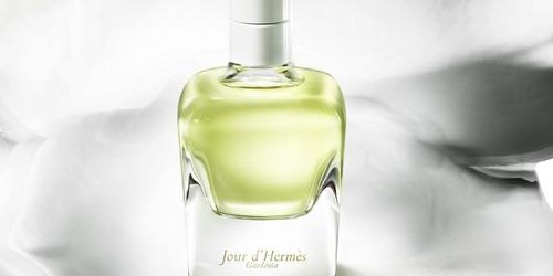 Jour d'Hermès Gardénia, detail of brand visual