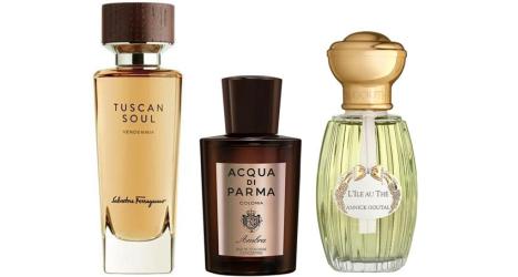 Annick Goutal L'Ile au The, Salvatore Ferragamo Vendemmia & Acqua di Parma Colonia Ambra