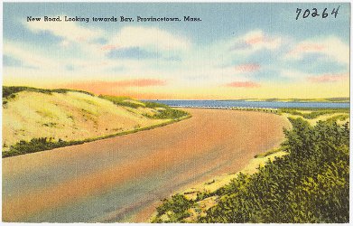 New road, looking towards bay, Provincetown, Mass
