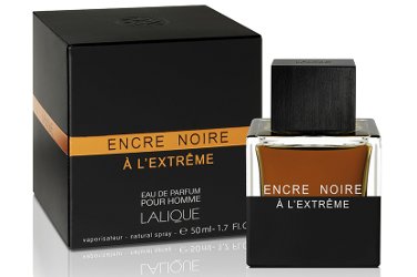 Lalique Encre Noire À L'Extrême, bottle and box