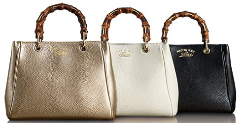 Gucci bamboo shopper mini leather top handle bag