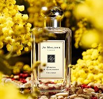 Jo Malone Mimosa & Cardamom bottle with mimosa
