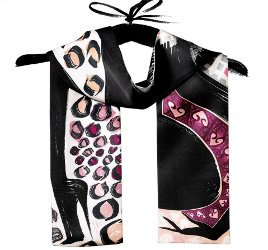 Guerlain La Petite Robe Noire silk scarf