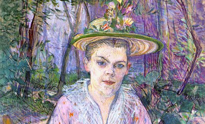 Henri de Toulouse-Lautrec, Woman with an umbrella, detail