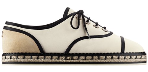 Chanel silk crepe lace ups